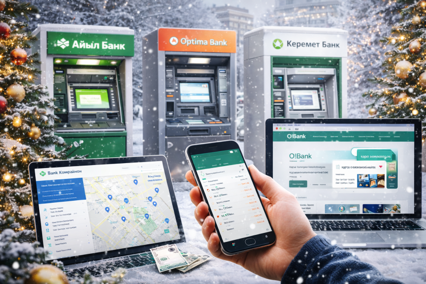 Какие банки Кыргызстана будут работать в новогодние каникулы?