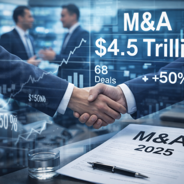 77763e7c-1da3-466c-95cd-409a1d1bd351 Мировой рынок M&A в 2025 году вырос почти на 50%, достигнув $4,5 трлн