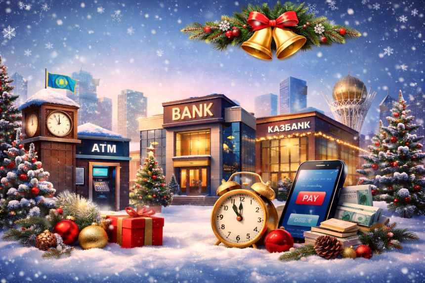 85afae5b-2b69-47c2-b2b9-4e41bb1fd1c7 Новогодний график: какие банки Казахстана будут работать и когда