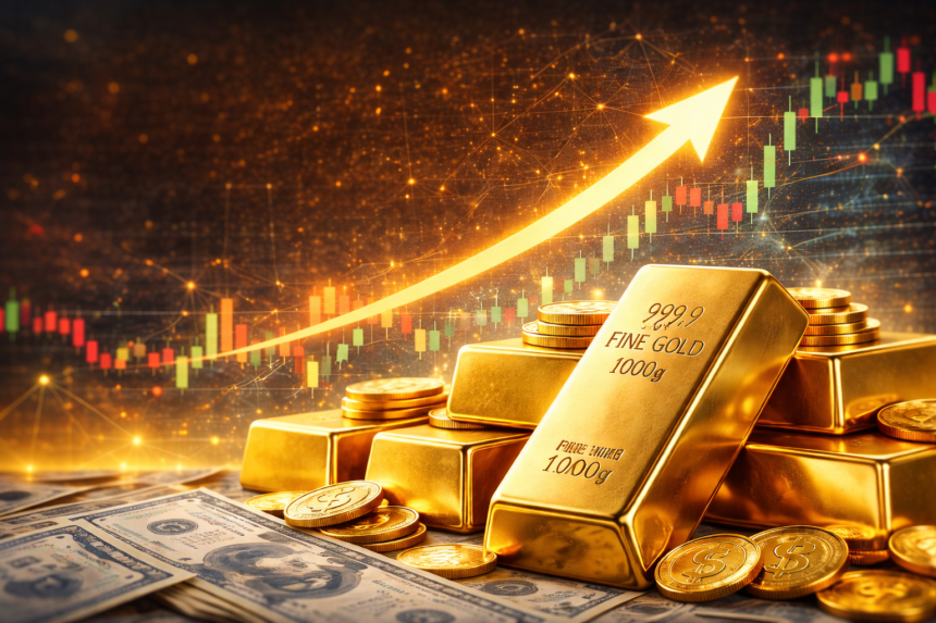 39fa0667-5201-4ea1-877d-ef025dfed08a Цена золота впервые превысила $5 000 за унцию