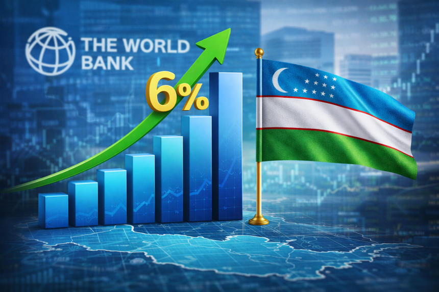Всемирный банк: экономика Узбекистана вырастет примерно на 6% в 2026 году