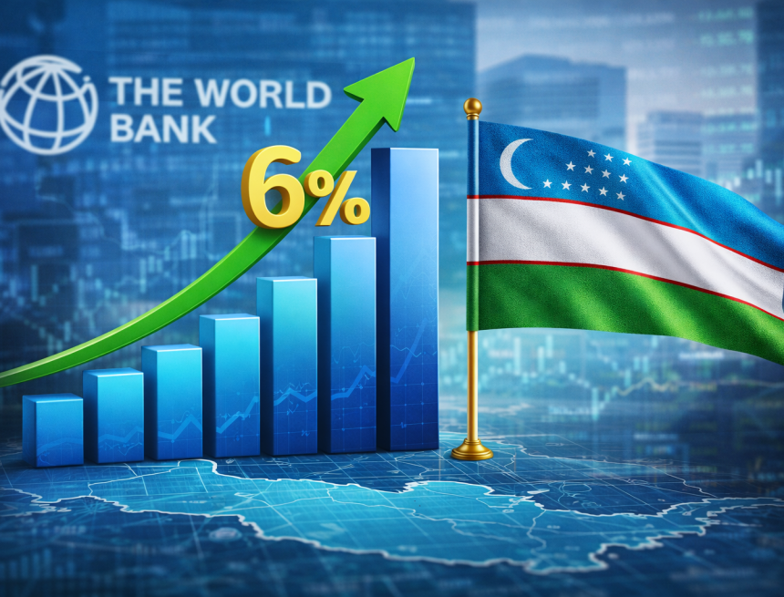 Всемирный банк: экономика Узбекистана вырастет примерно на 6% в 2026 году