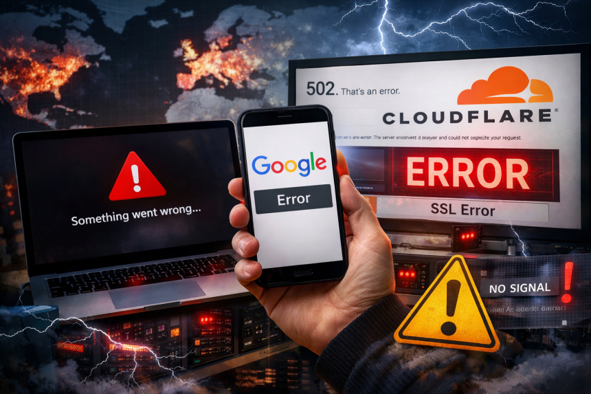 В работе YouTube, ряда сервисов Google и сети Cloudflare зафиксирован крупный технический сбой