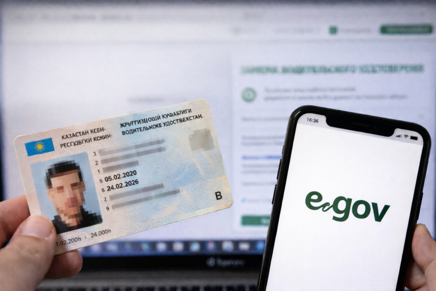 В Казахстане разрешили онлайн-замену просроченных водительских прав
