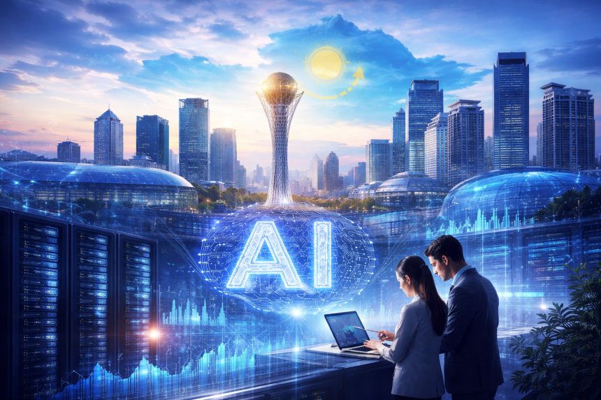 ChatGPT Image 24 февр. 2026 г., 17_20_51 Казахстан входит в фазу масштабирования ИИ