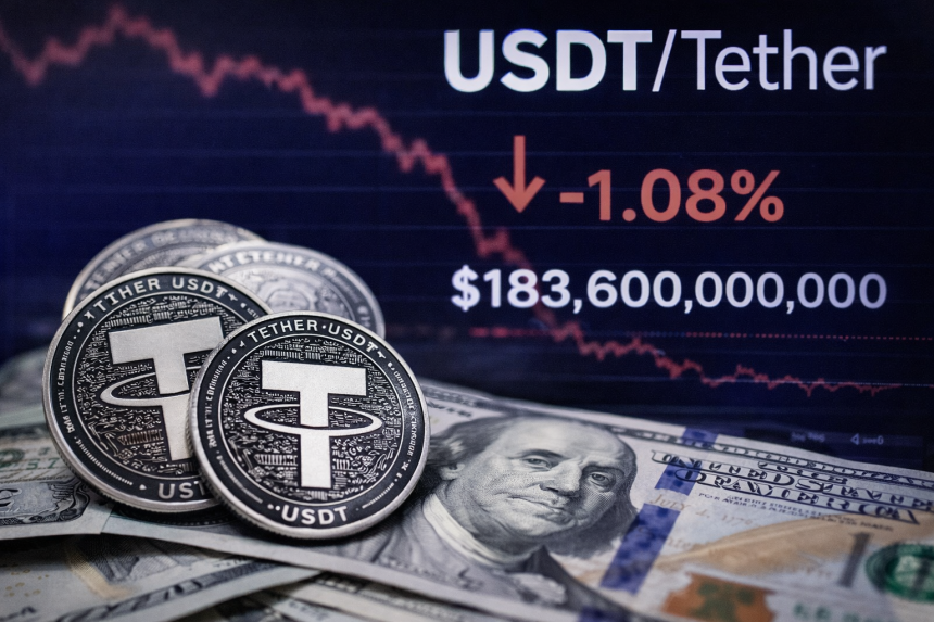 Капитализация крупнейшего стейблкоина USDT снижается второй месяц подряд