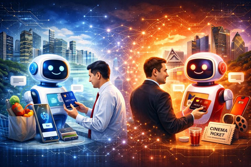 ff2c5e0b-4f38-4e8b-9302-9dc32d61d170 Visa и Mastercard расширяют пилоты агентных платежей через партнерство с банками