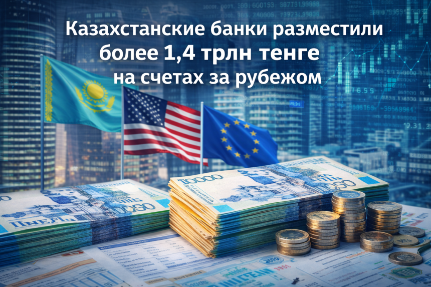364f7456-6e9a-46cf-bdec-d4ca50261c5b Банки Казахстана разместили более 1,4 трлн тенге на счетах за рубежом
