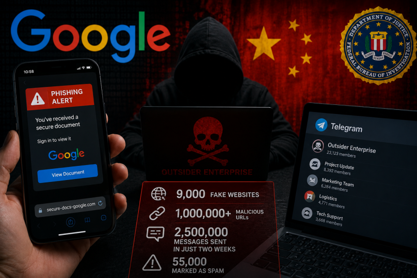Google подал иск против китайской сети кибермошенников