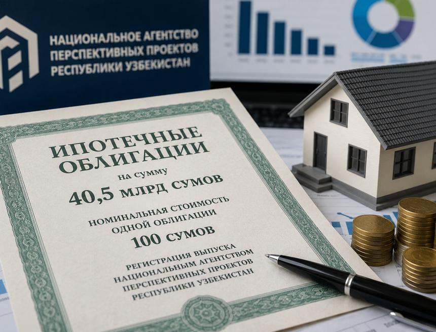 В Узбекистане зарегистрировали первый выпуск ипотечных облигаций на 40,5 млрд сумов