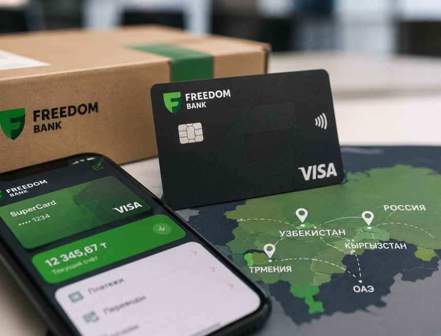 Freedom Bank запустил доставку карт в Узбекистан и Кыргызстан