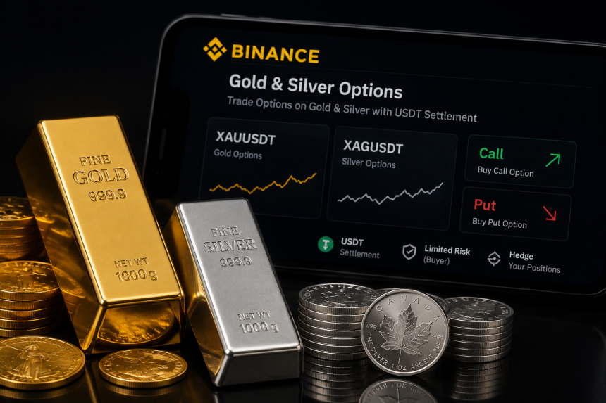 ff1af401-846e-4c7f-b331-d1649902f04f Binance запустила опционы на золото и серебро с расчетами в USDT