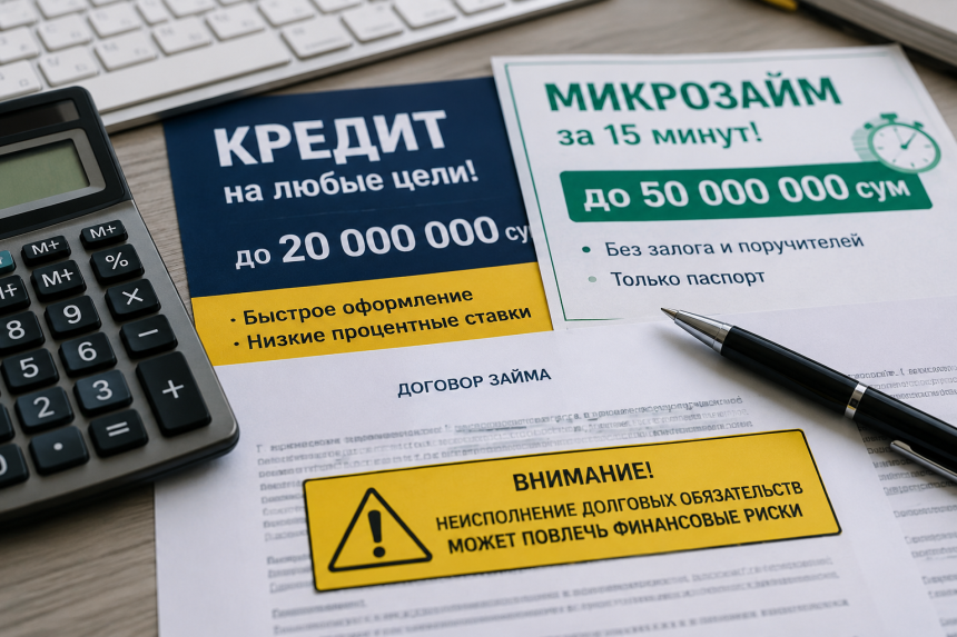 В Узбекистане 10% рекламы кредитов отведут под предупреждения о рисках